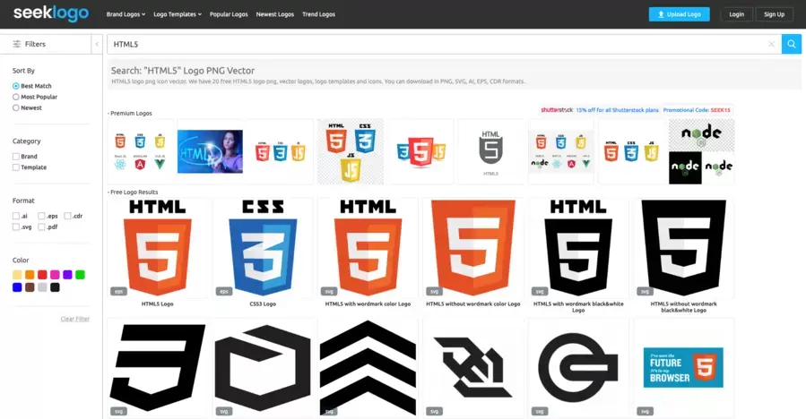 Seeklogo recherche html5