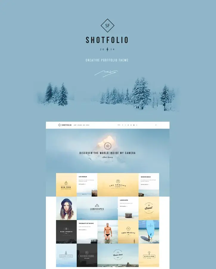 Shotfolio psd Theme par Julián Pascual