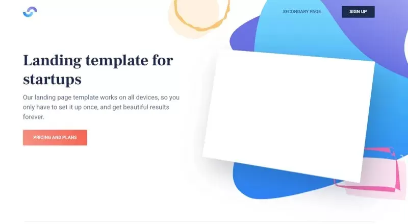 Template landing page HTML Sienna