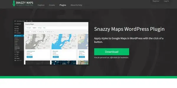 Snazzy map pour wordpress