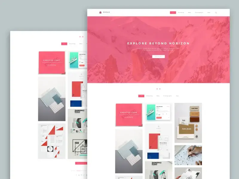 Sneak - free porfolio website template par graphberry