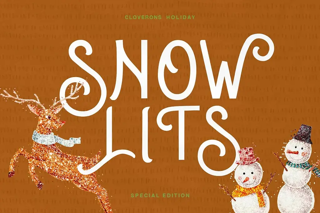 Snow lits christmas font