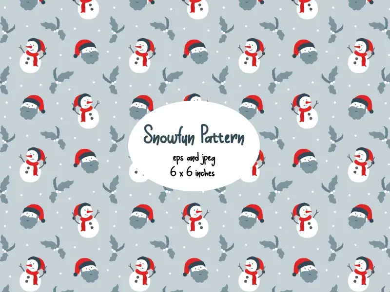 Snowman santa christmas patterns