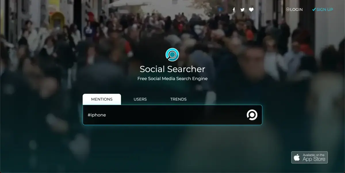 Social searcher