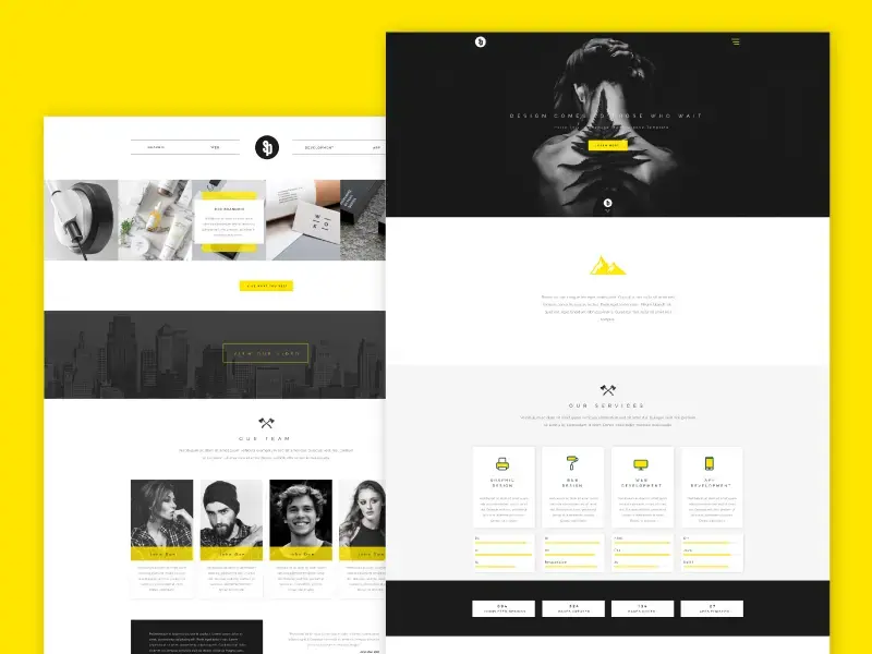 Sparkle - free multipurpose psd web template