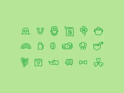 St patricks day icons