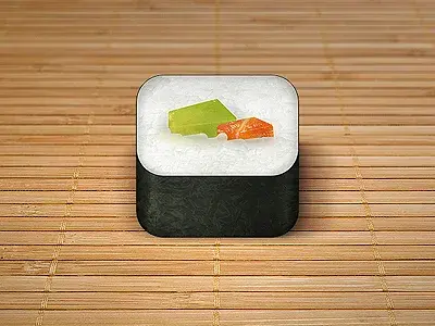 Sushi roll ios app icon par Ryan Ford