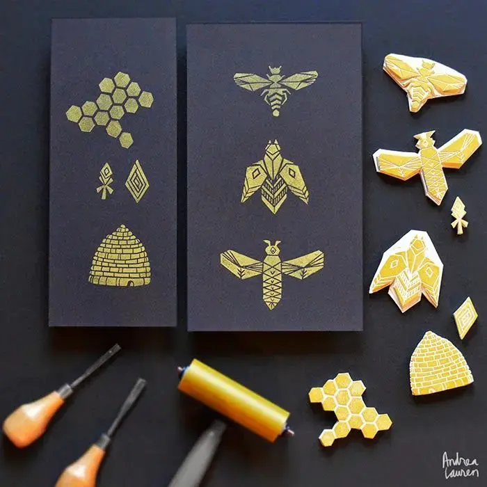 Andrea Lauren: Block Printing Stamps par Andrea Lauren