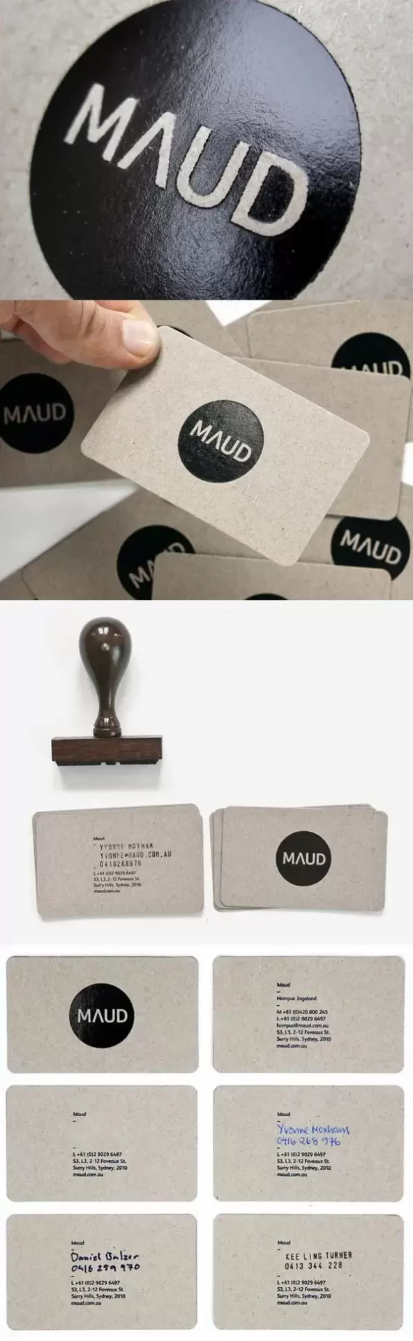 Maud Semi Handmade Natural Business Cards