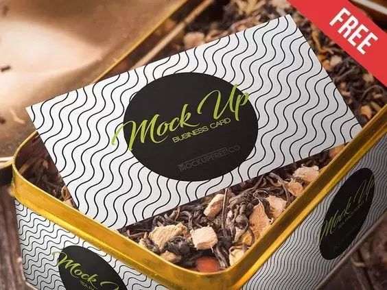 Tea packaging free psd mockup