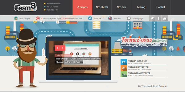 Team8 collectif tutoriels graphisme webdesign