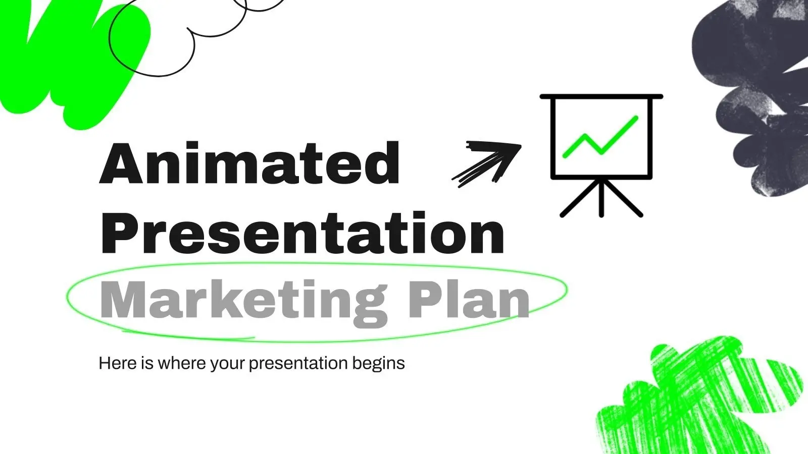 Template powerpoint gratuit animation marketing plan