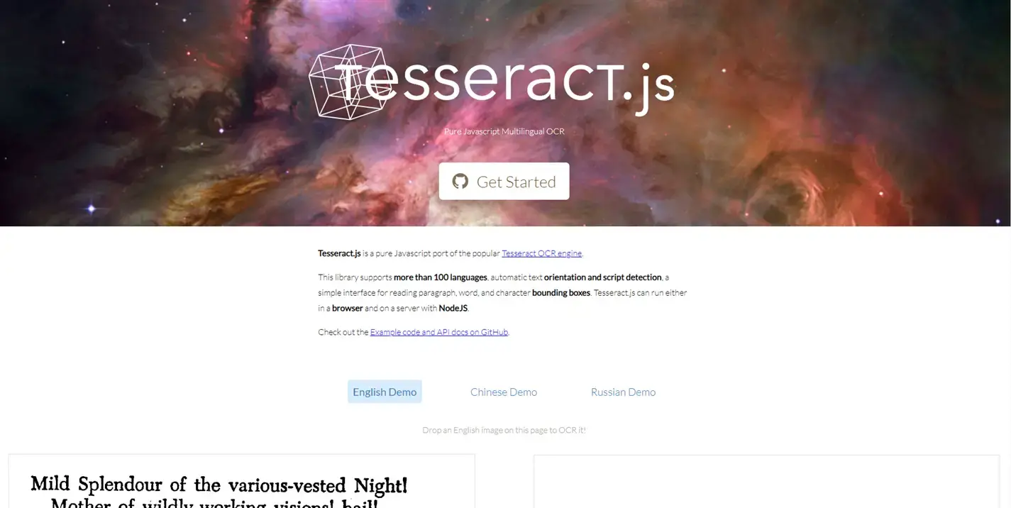 Tesseract js