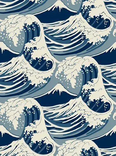 Textures patterns Cole & Son Great Wave Wallpaper