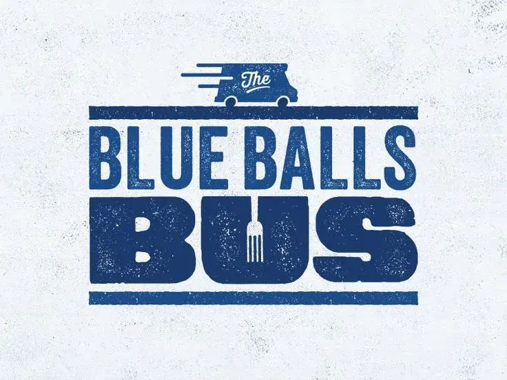 The blue balls bus
