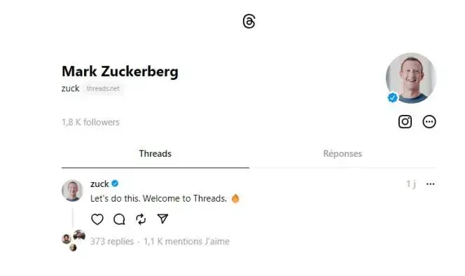 Threads mark zuckerberg