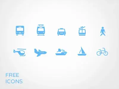 Transportation icon set for free