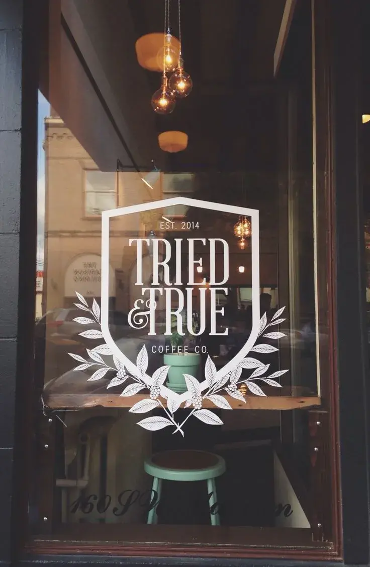 Projet enseigne signalétique Tried true coffee