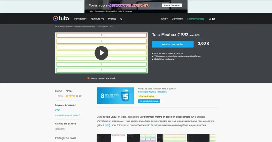 Tuto video flexbox css3