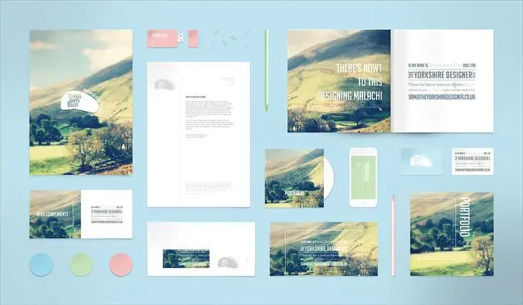 Mockup charte graphique Tyd stationery mockup par samuel james oxley