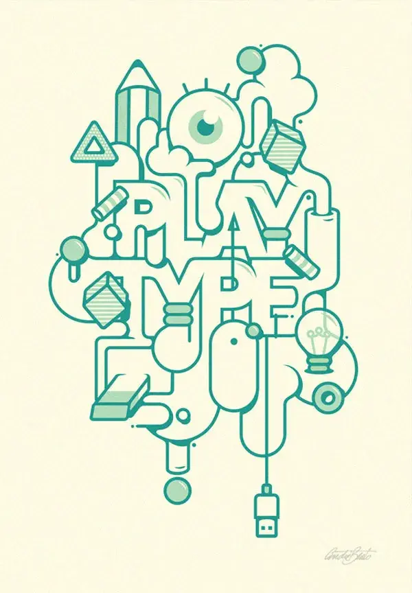 Typographic illustration by andr