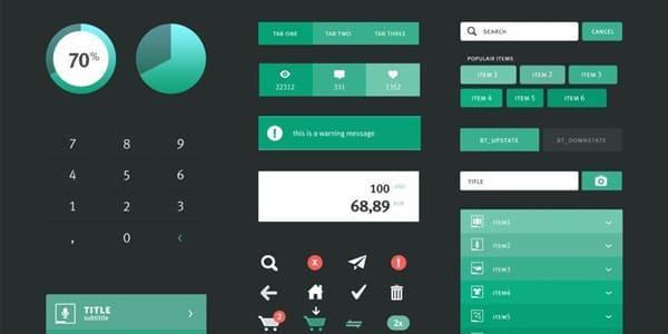 UI Kits et Wireframes pour Applications Mobiles : Une Sélection à Télécharger en PSD