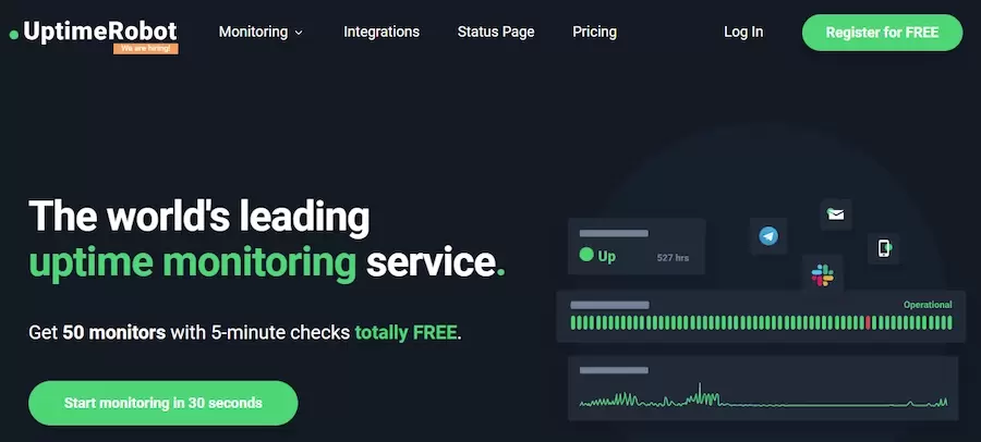 Uptimerobot outil monitoring de site web