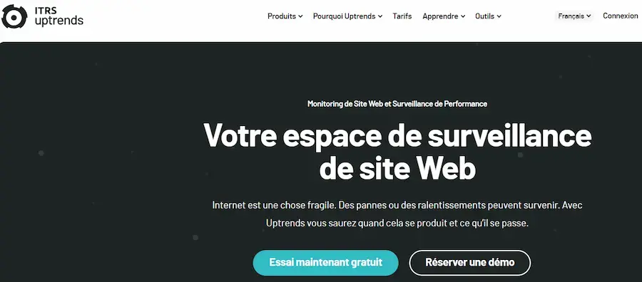 Uptrends outil monitoring de site web