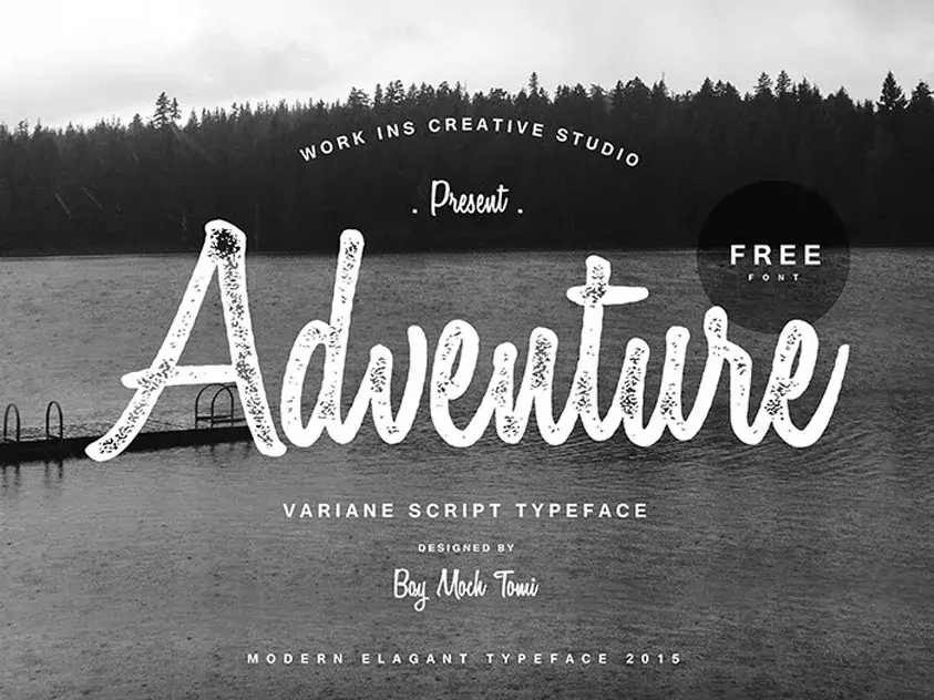 Variane free script typeface