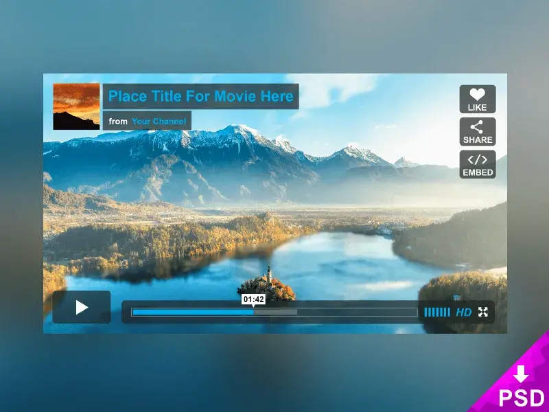 Vimeo player mockup preview