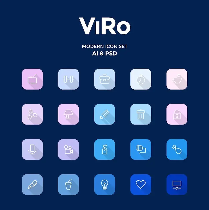 Viro modern icon set