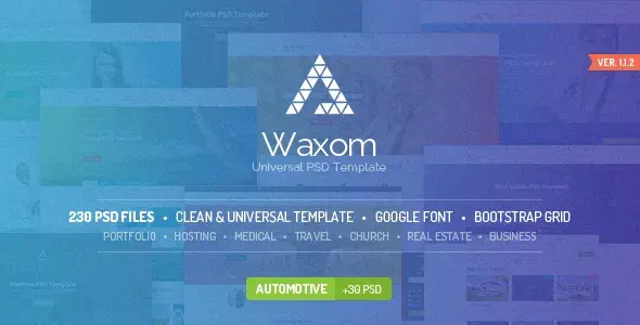 Waxom - Clean & universal psd template