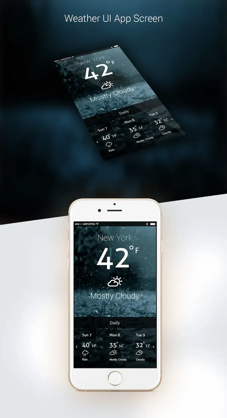 Weather ui app screen par mayursinh jadeja