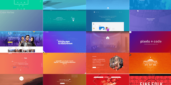 19 web designs utilisant les aplats de couleurs pour des sites efficaces
