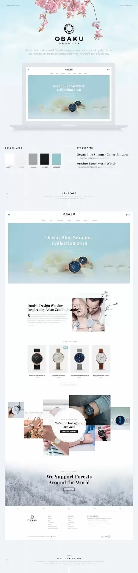 Web design presentation obaku