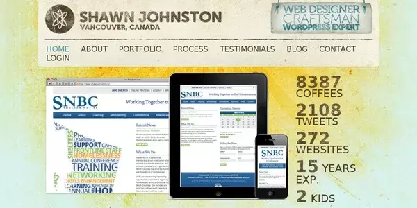 Webdesign responsive Shawn Johnston