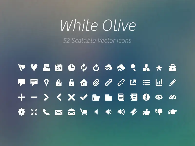 White olive icon collection par Placeit