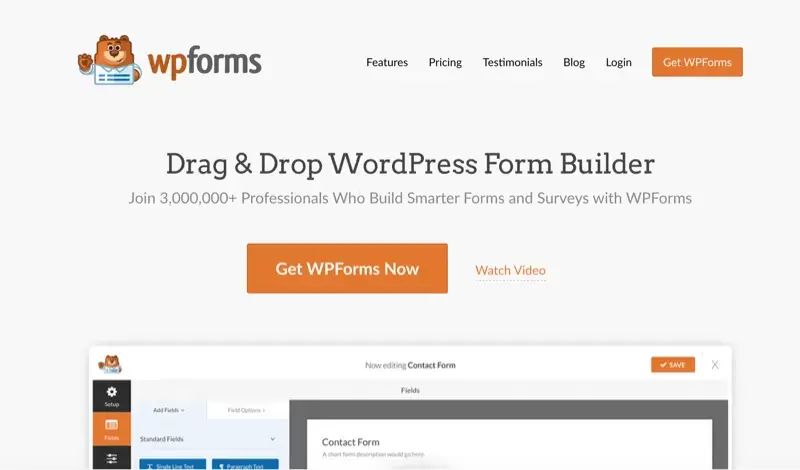 Wordpress plugin WPForms