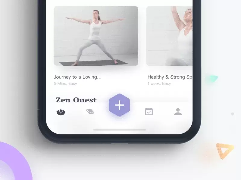 Yoga app menu concept par dannniel